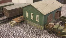 Load image into Gallery viewer, 28mm Railway Warehouse Shipping Building Train Station Building with Platform