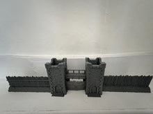 Load image into Gallery viewer, Fortified Medieval Gatehouse & Palisade Viking Saxon Terrain 3D Printed 28mm