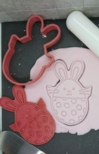 Load image into Gallery viewer, Easter Bunny Egg Cookie Cutter 3D Printed Biscuit Stamp Fondant Icing Cake