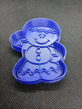 Load image into Gallery viewer, Cartoon Gingerbread Man Christmas Cookie Cutter 3D Printed Biscuit Stamp Fondant2