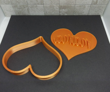 Load image into Gallery viewer, Mama Heart Shape Cookie Cutter 3DPrinted Biscuit Stamp Fondant Icing Mothers Day