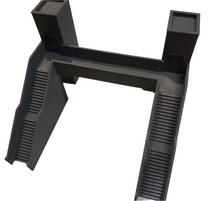 Load image into Gallery viewer, OO Gauge Model Railway Station Platform Footbridge with Lifts Stairway Steps