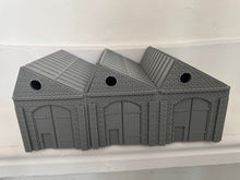 Load image into Gallery viewer, Industrial Storage Triple Warehouse Kit Removable Roof Wargaming Building 28mm
