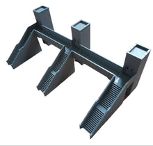 Load image into Gallery viewer, OO Gauge Model Railway Station Platform Footbridge with Lifts Double Walkway