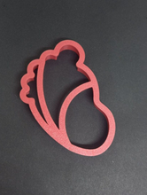 Load image into Gallery viewer, Baby Footprint Cookie Cutter 3D Printed Biscuit Stamp Fondant Icing Baby Shower