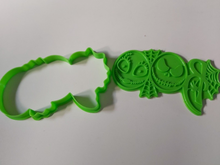 Load image into Gallery viewer, Spider Web Jack O Lantern 3D Printed Halloween Cookie Cutter Stamp Baking Tool