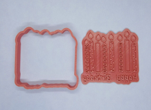 Load image into Gallery viewer, Happy Birthday Candles Cookie Cutter 3D Printed Biscuit Stamp Fondant Icing Cake