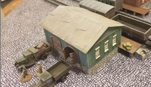 Load image into Gallery viewer, 28mm Railway Warehouse Shipping Building Train Station Building with Platform