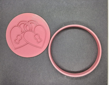 Load image into Gallery viewer, Heart Locks Cookie Cutter 3D Printed Biscuit Stamp Fondant Icing Love