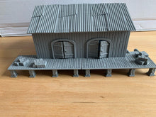Load image into Gallery viewer, 28mm Railway Warehouse Shipping Building Train Station Building with Platform