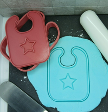 Load image into Gallery viewer, Baby Bib Cookie Cutter 3D Printed Biscuit Stamp Fondant Baby Shower Cake
