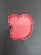 Load image into Gallery viewer, Baby in Blanket Cookie Cutter 3D Printed Biscuit Stamp Fondant Baby Shower