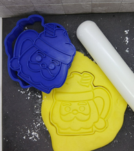 Load image into Gallery viewer, Santa Mug Christmas Cookie Cutter 3D Printed Biscuit Stamp Fondant Icing Decor0