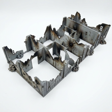 Load image into Gallery viewer, Destroyed Ruins English Terraced House Wargaming Building 28mm Interlocking