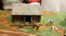 Load image into Gallery viewer, Rural Timber Storage Warehouse Kit Pack Removable Roof Wargaming Building 28mm