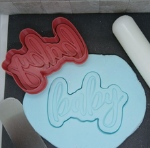 Load image into Gallery viewer, Baby Wording Cookie Cutter 3D Printed Biscuit Stamp Fondant Icing Cake Decor