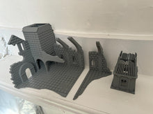 Load image into Gallery viewer, Ruined Church Tabletop Terrain Wargaming Destroyed Ruins Building 28mm