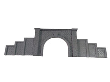 Load image into Gallery viewer, Twin Track Tunnel Portal N Gauge Model Train Entrance Stone Retaining Walls