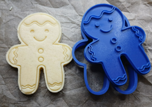 Load image into Gallery viewer, Gingerbread Man Mug Hugger Topper Cookie Cutter 3D Printed Biscuit Stamp Fondant1