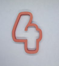 Load image into Gallery viewer, Four 4 Fourth Birthday Number Cookie Cutter 3DPrinted Biscuit Fondant Icing Cake2