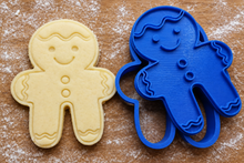Load image into Gallery viewer, Gingerbread Man Mug Hugger Topper Cookie Cutter 3D Printed Biscuit Stamp Fondant