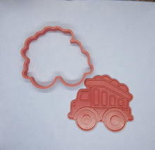 Load image into Gallery viewer, Dump Truck Cookie Cutter 3D Printed Construction Vehicle Biscuit Stamp Fondant