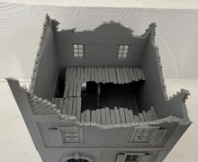 Load image into Gallery viewer, 28mm Ruined ex Town House Tabletop Destroyed Wargaming Buildings