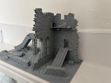 Load image into Gallery viewer, 28mm Damaged Industrial Factory Warehouse Wargaming Building Terrain Ruins