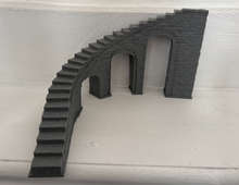Load image into Gallery viewer, 28mm Wargaming Style Stairs to Nowhere Steps Arches Underneath Left or Right