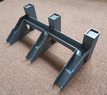 Load image into Gallery viewer, TT120 Gauge Model Railway Station Platform Footbridge with Lifts Double Walkway