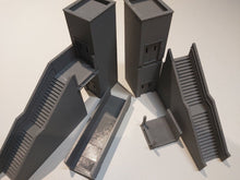 Load image into Gallery viewer, OO Gauge Model Railway Station Platform Footbridge with Lifts Double Walkway