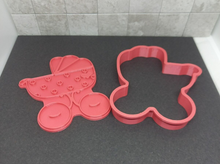 Load image into Gallery viewer, Baby Pram Pushchair Cookie Cutter 3D Printed Biscuit Stamp Fondant Baby Shower