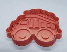 Load image into Gallery viewer, Dump Truck Cookie Cutter 3D Printed Construction Vehicle Biscuit Stamp Fondant
