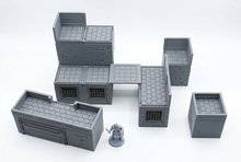 Load image into Gallery viewer, 28mm 32mm Mech Pack Wargaming Layout Terrain Buildings Doors Walkways Barricade0
