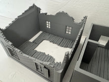 Load image into Gallery viewer, 28mm Ruined ex Town House Tabletop Destroyed Wargaming Buildings