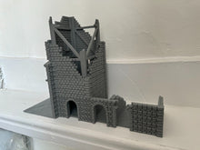 Load image into Gallery viewer, Ruined Bell Tower Tabletop Terrain Wargaming Destroyed Ruins Building 28mm