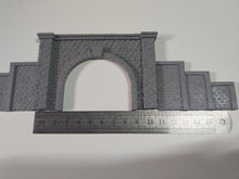 Load image into Gallery viewer, Twin Track Tunnel Portal N Gauge Model Train Entrance Stone Retaining Walls