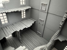 Load image into Gallery viewer, 28mm Ruined and Destroyed Town House Style with Porch Wargaming Building