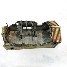 Load image into Gallery viewer, Stone Barn Ruins Tabletop Terrain Wargaming Destroyed Farm Building 28mm