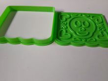 Load image into Gallery viewer, Day of the Dead Halloween 3D Printed Halloween Cookie Cutter Stamp Baking Tool