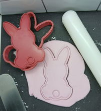 Load image into Gallery viewer, Bunny Rabbit with Tail Cookie Cutter 3DPrinted Biscuit Stamp Fondant Cake Easter