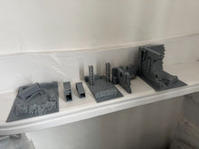 Load image into Gallery viewer, 28mm Damaged Industrial Factory Warehouse Wargaming Building Terrain Ruins
