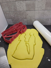 Load image into Gallery viewer, Bride and Groom Cookie Cutter 3DPrinted Biscuit Stamp Fondant Icing Wedding Cake