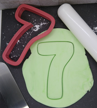 Load image into Gallery viewer, Seven 7 Seventh Birthday Number Cookie Cutter 3DPrinted Biscuit Fondant Icing0