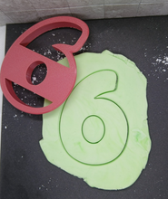 Load image into Gallery viewer, Six 6 Sixth Birthday Number Cookie Cutter 3DPrinted Biscuit Fondant Icing Cake0
