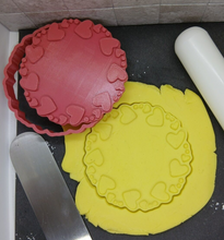 Load image into Gallery viewer, Love Hearts Circular Cookie Cutter 3D Printed Biscuit Stamp Fondant Icing Cake