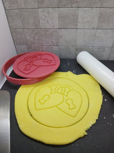 Load image into Gallery viewer, Heart Locks Cookie Cutter 3D Printed Biscuit Stamp Fondant Icing Love