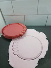 Load image into Gallery viewer, Circle Cookie Cutter With Hearts 3D Printed Biscuit Stamp Fondant Icing Cake