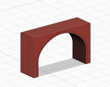 Load image into Gallery viewer, OO Gauge Model Railway Brick Arch Underpass Support Wall For Walkways Roads