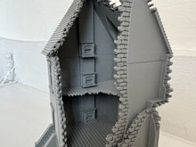 Load image into Gallery viewer, Destroyed 3 Storey House & Basement Ruins Wargaming Building 28mm Tabletop